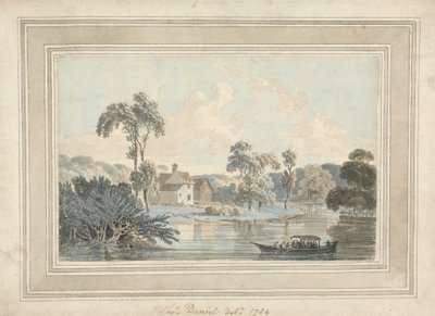Cascina, fiume e chiatta da Thomas Daniell