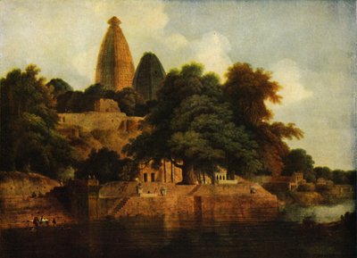 Tempio indù a Bindrabund sul Jumna, 1797, 1922 da Thomas Daniell