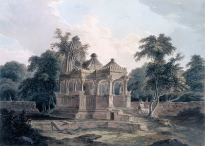 Tempio indù nel forte di Rohtas, Bihar, India da Thomas Daniell