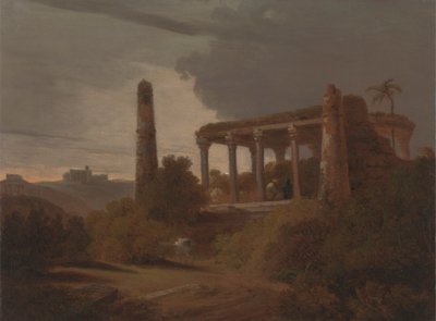 Paesaggio indiano con rovine di un tempio da Thomas Daniell