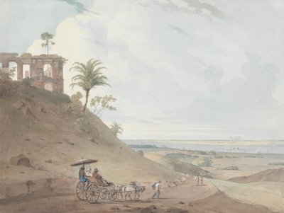 Rovine su Pir Pahar, vicino a Monghy, Bihar da Thomas Daniell