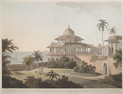 Il Chalees Satoon nel Forte di Allahabad sul Fiume Jumna da Thomas Daniell