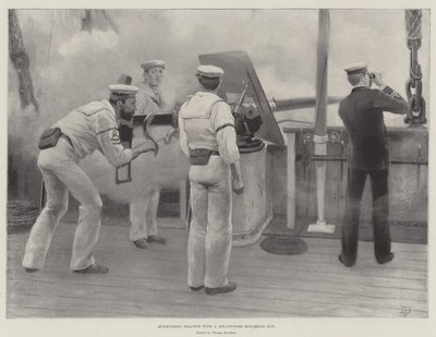 Pratica di tiro rapido con un cannone Hotchkiss da sei libbre da Thomas Davidson