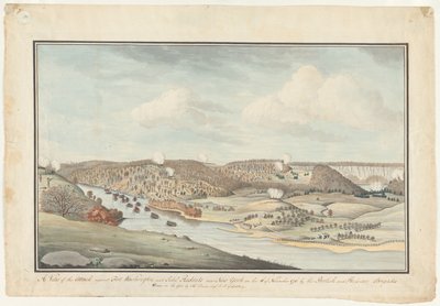 Attacco contro Fort Washington, 1776-1812 circa (acquerello) da Thomas Davies