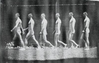 Fotografie della ruota di Marey di Jesse Godley, 1884 da Thomas Eakins
