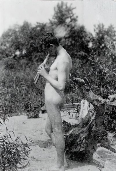 Studio di pifferaio in piedi per Arcadia, c. 1883 da Thomas Eakins