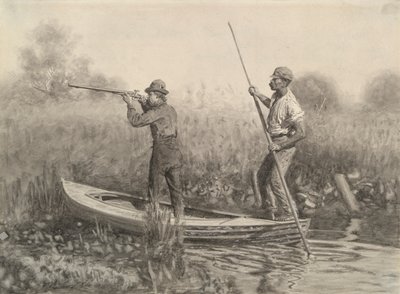 Studio per Rail Shooting from a Punt da Thomas Eakins