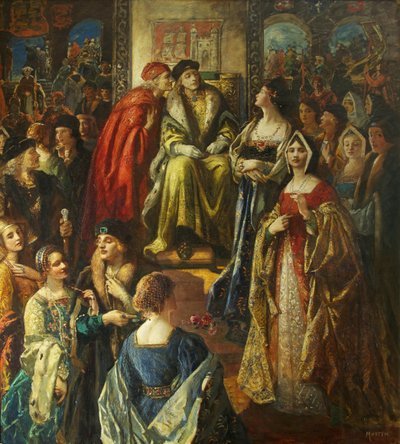 Re Enrico VII multa i cittadini di Bristol perché le loro mogli erano così ben vestite da Thomas Edwin Mostyn