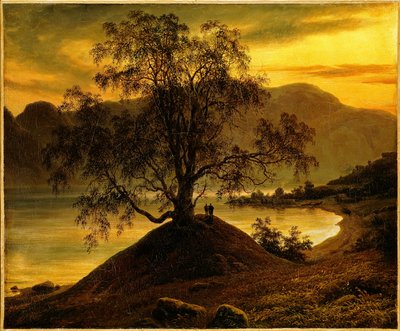 Vecchia betulla sul Sognefjord da Thomas Fearnley