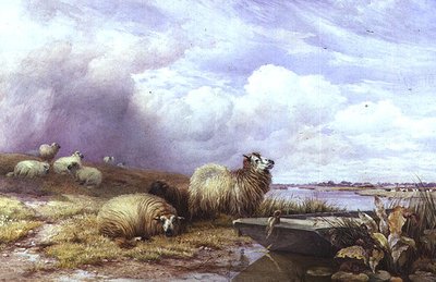 Paesaggio con Pecore e Barca da Thomas Francis Wainewright