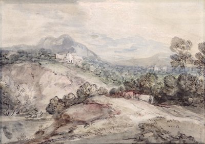 Un paesaggio collinare da Thomas Gainsborough