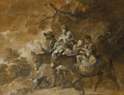 Una famiglia di contadini che va al mercato da Thomas Gainsborough