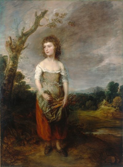 Una contadina che raccoglie fascine in un bosco da Thomas Gainsborough