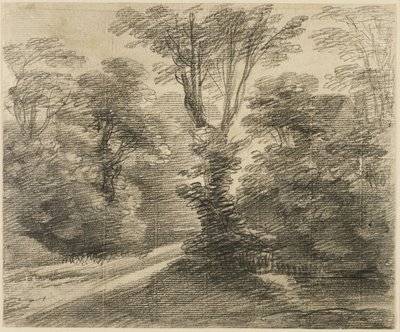 Un sentiero soleggiato attraverso un bosco da Thomas Gainsborough