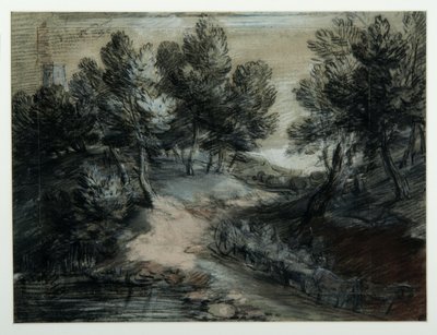 Un carro di legno su una strada forestale, 1775-80 da Thomas Gainsborough