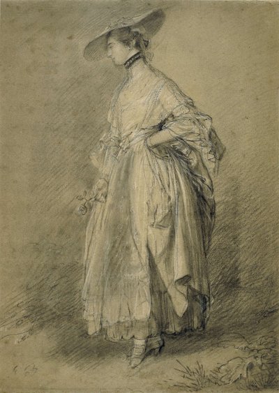 "Una donna con una rosa" da Thomas Gainsborough