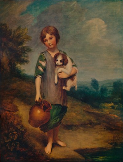 Ragazza di campagna con cane e brocca, 1785 da Thomas Gainsborough