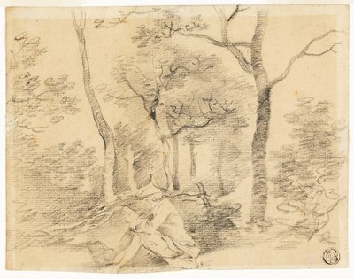 Gainsborough che disegna nei boschi da Thomas Gainsborough