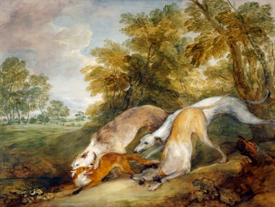 Levriero che inseguono una volpe da Thomas Gainsborough