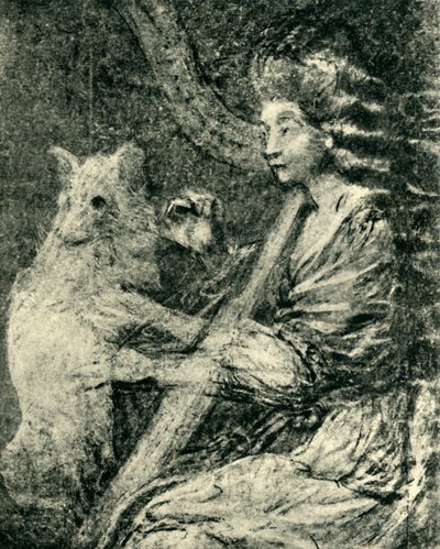 Arpista e cane, c1778 da Thomas Gainsborough