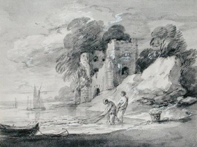 Traino della rete da pesca da Thomas Gainsborough
