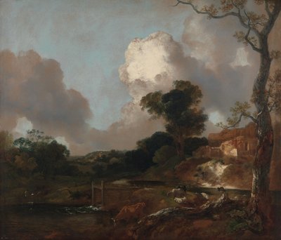 Paesaggio con ruscello e sbarramento da Thomas Gainsborough