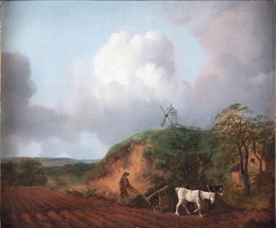 Contadino che ara con due cavalli, 1750-1753 da Thomas Gainsborough