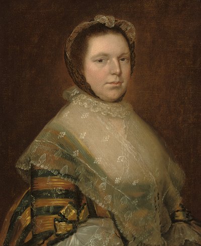 Ritratto di Elizabeth Prowse, a mezzo busto, in un vestito blu e oro da Thomas Gainsborough