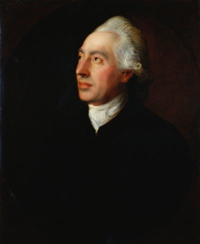 Ritratto del Rev. Humphrey Gainsborough in un cappotto nero e cravatta bianca da Thomas Gainsborough
