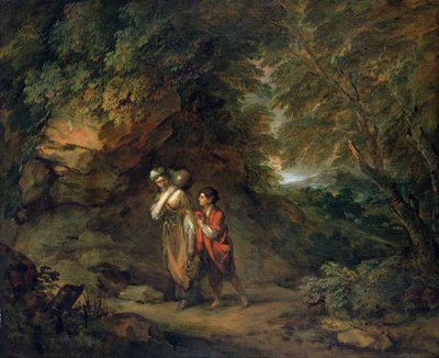 Paesaggio roccioso con Agar e Ismaele da Thomas Gainsborough