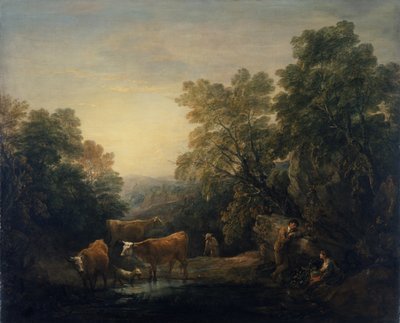 Paesaggio roccioso con Agar e Ismaele da Thomas Gainsborough