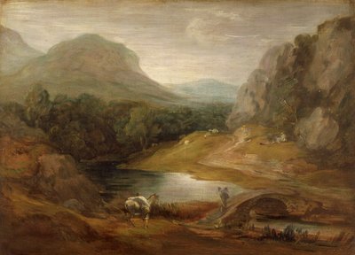 Paesaggio roccioso con un ponte, 1783-1785 da Thomas Gainsborough