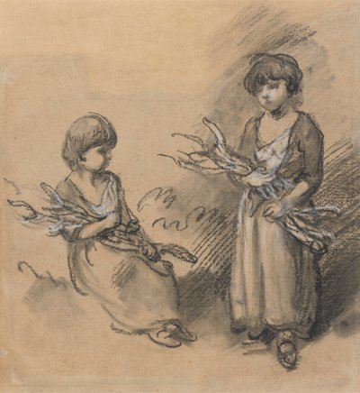 Studi di ragazze che trasportano fascine da Thomas Gainsborough