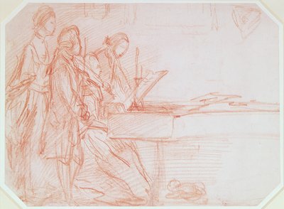 Studio per un ritratto di gruppo di una festa musicale, c.1770 da Thomas Gainsborough