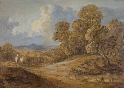 Paesaggio boscoso con figure a cavallo, 1785-1788 da Thomas Gainsborough