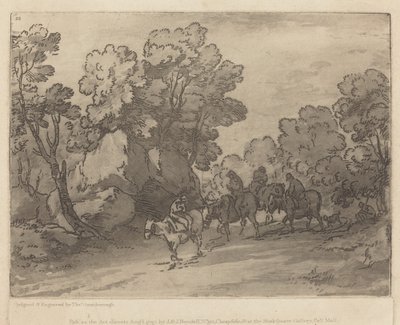 Paesaggio boscoso con cavalieri da Thomas Gainsborough