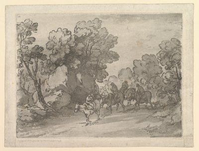 Paesaggio boscoso con cavalieri da Thomas Gainsborough