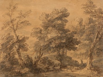 Paesaggio Boschivo con Pastore e Pecore da Thomas Gainsborough
