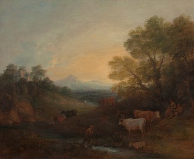 Paesaggio con bestiame da Thomas Gainsborough RA