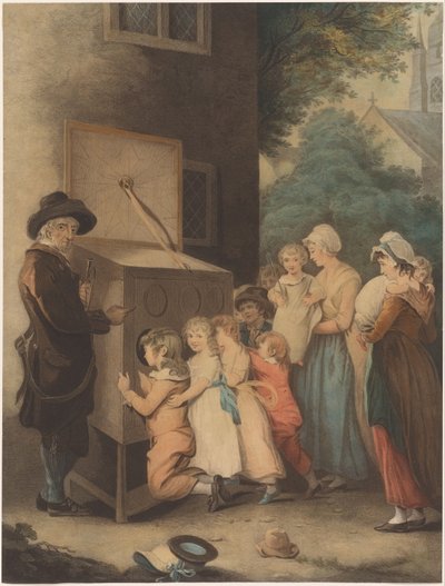 Bambini intorno a una scatola di spettacoli da Thomas Gaugain