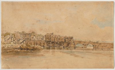 Una selezione di venti delle vedute più pittoresche di Parigi: Sulle rive della Marna sotto il ponte di Charenton da Thomas Girtin