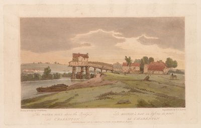 Una selezione di venti delle vedute più pittoresche di Parigi: Il mulino ad acqua sopra il ponte...1803 da Thomas Girtin
