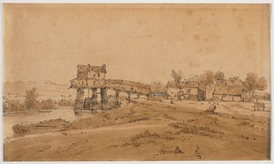 Una Selezione di Venti delle Vedute Più Pittoresche di Parigi: Il Mulino ad Acqua sopra il Ponte di Charenton da Thomas Girtin