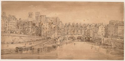 Una selezione di venti delle vedute più pittoresche di Parigi: Veduta del Pont St. Michel, presa dal Pont Neuf da Thomas Girtin