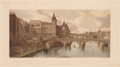 Una selezione di venti delle vedute più pittoresche di Parigi: Vista del Pont au Change, 1803 da Thomas Girtin