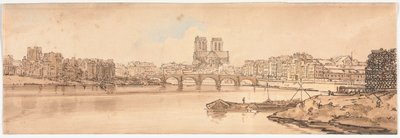 Una selezione di venti delle vedute più pittoresche di Parigi: Vista del Pont de la Tournelle e Notre Dame presa dall