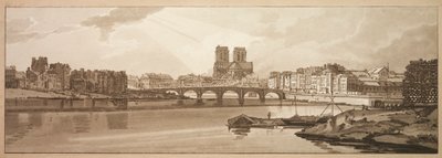 Una selezione di venti delle vedute più pittoresche di Parigi: Vista del Pont de la Tournelle e Notre Dame vista dall