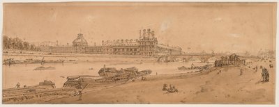 Una selezione di venti delle vedute più pittoresche di Parigi: Vista delle Tuileries e del ponte presa dal Quai d