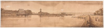 Una Selezione di Venti delle Vedute Più Pittoresche di Parigi: Veduta del Villaggio di Chaillot, presa dal Pont de la Concorde da Thomas Girtin