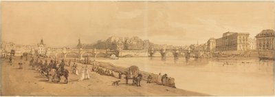 Veduta del Pont Neuf, la Zecca, ecc.: tav.8 da Thomas Girtin